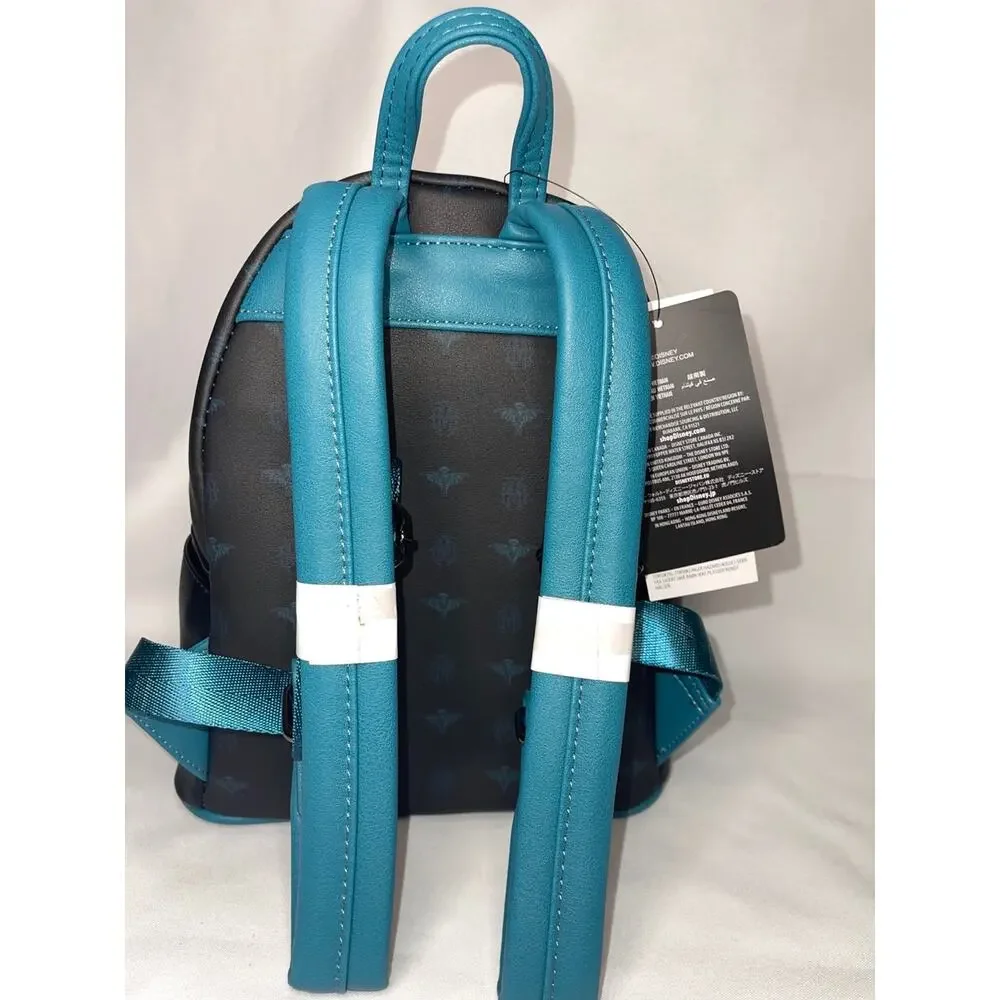 Loungefly Disney Haunted Mansion Glow in the Dark Mini Backpack Teal Black NWT